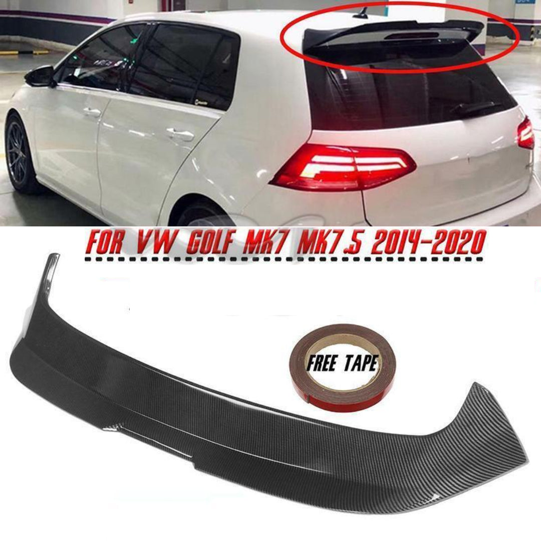 Fits VW Golf MK7 MK7.5 TSI TDI Carbon Fibre Boot Spoiler R GTI GTD Style