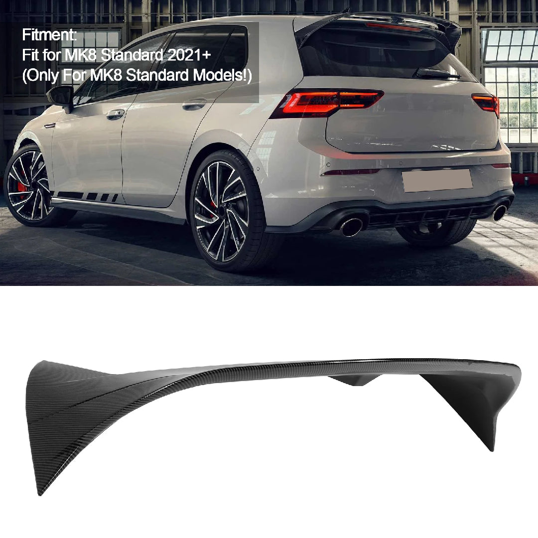 Fits VW Golf MK8 TSI TDI Carbon Fibre Boot Club Sport Spoiler