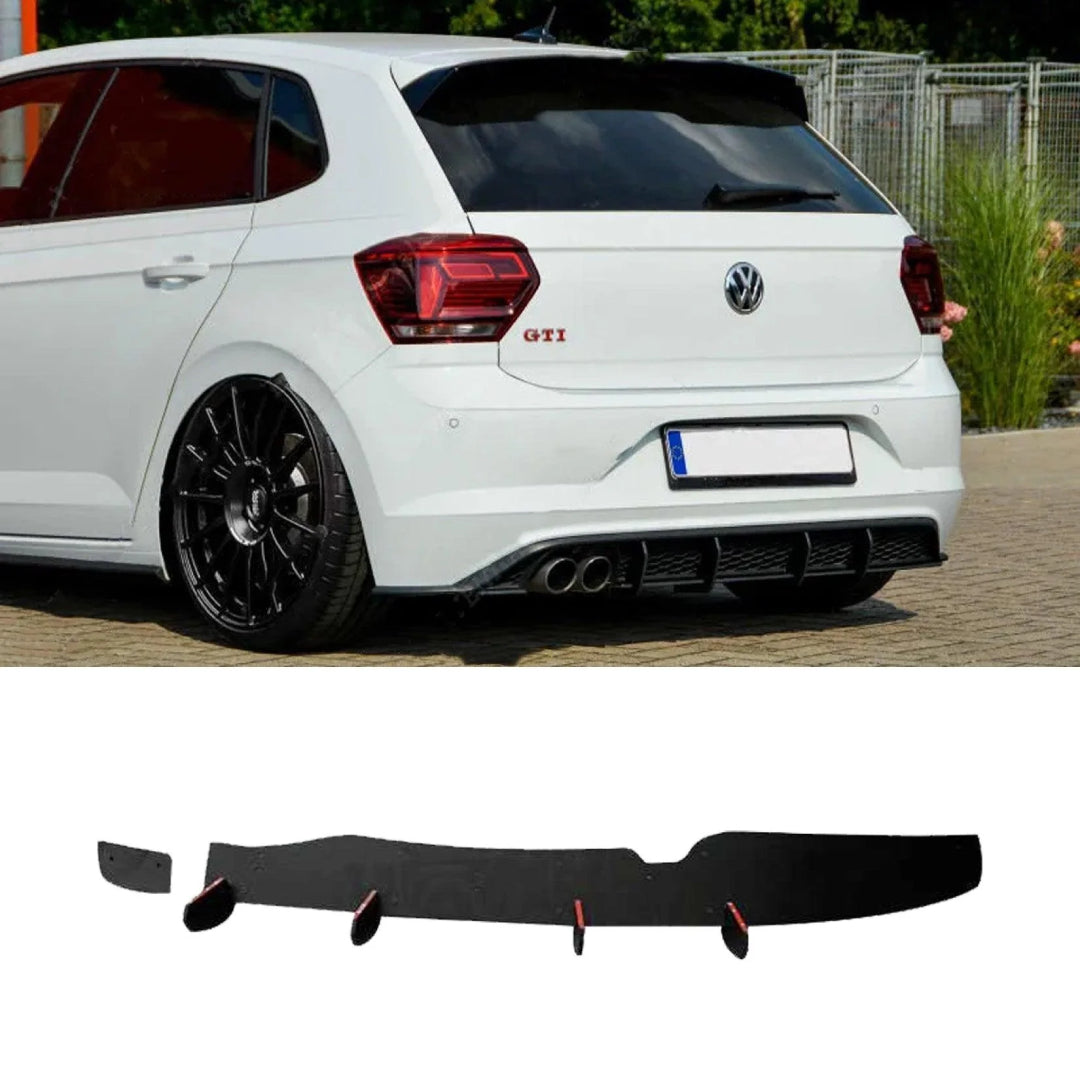 Fits VW Polo MK6 GTI AW Rear Blade Diffuser 2018+ Rear Spoiler Body Kit