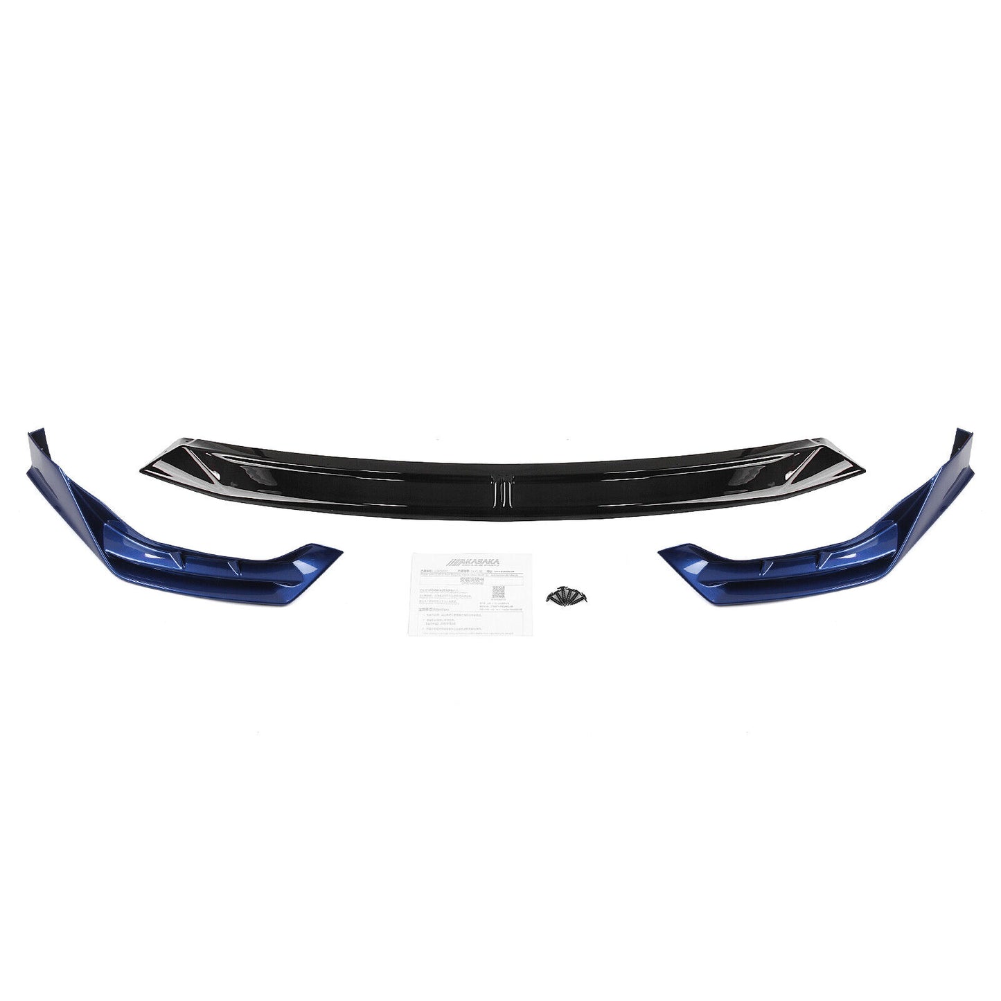 Front Bumper Spoiler Lip Kit Blue fits BMW G20 LCI Sport 2023-2024 AKASAKA