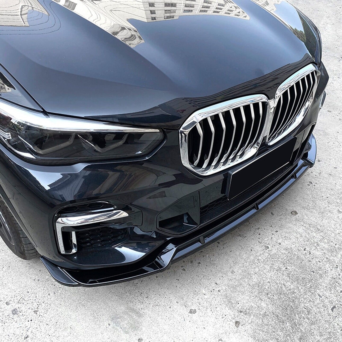 Front Bumper Spoiler Lip Kit fits BMW X5 G05 M Sport 2019-2023 Gloss Black