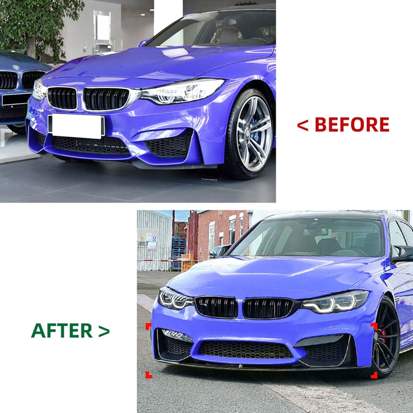 1Set Front Spoiler Side Air Vent Trim fits BMW F80 M3 F83 F82 M4 2015-20 CB Look