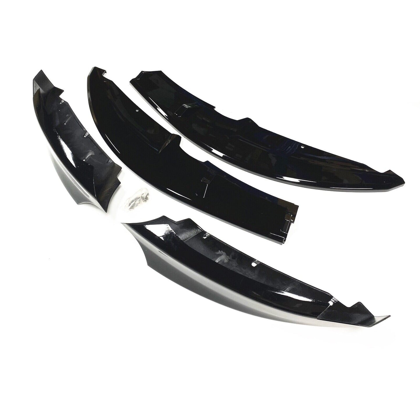 4x Gloss Black Front Bumper Splitter Lip fits BMW 1 Series E82 M Sport 2007-2013