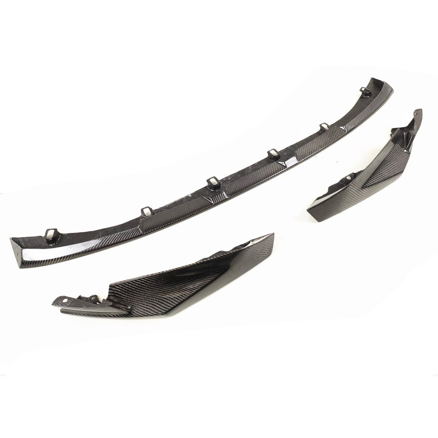 3pcs Front Bumper Spoiler Lip Kit fits BMW G80 M3 G82 M4 2021-2024 Carbon Fiber