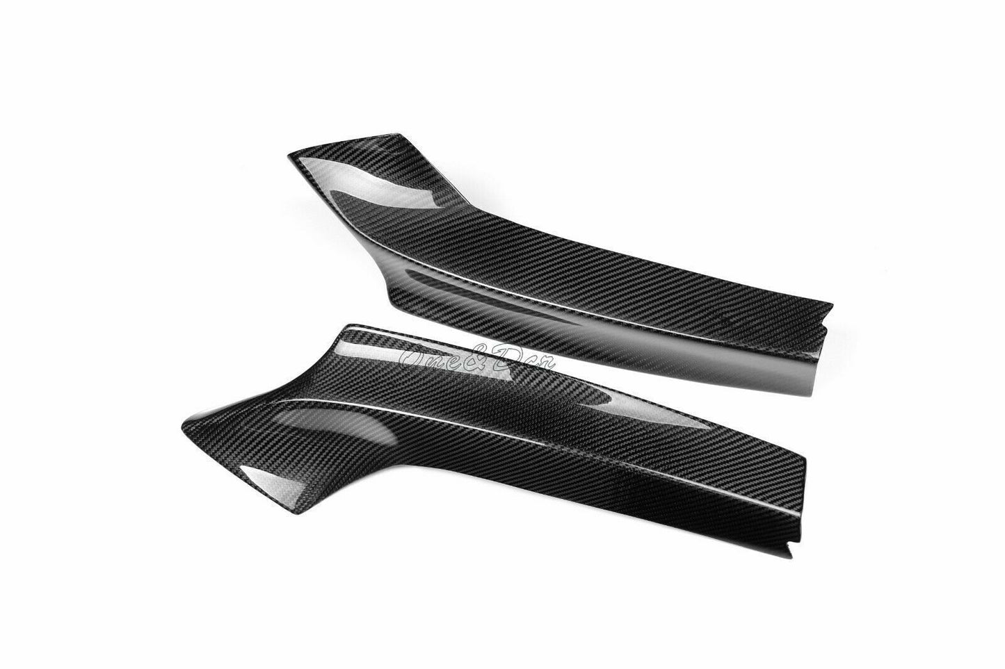 2x Front Bumper Splitter Flaps fits 2014+ BMW 2 F22 F23 M235i M240i Carbon Fiber