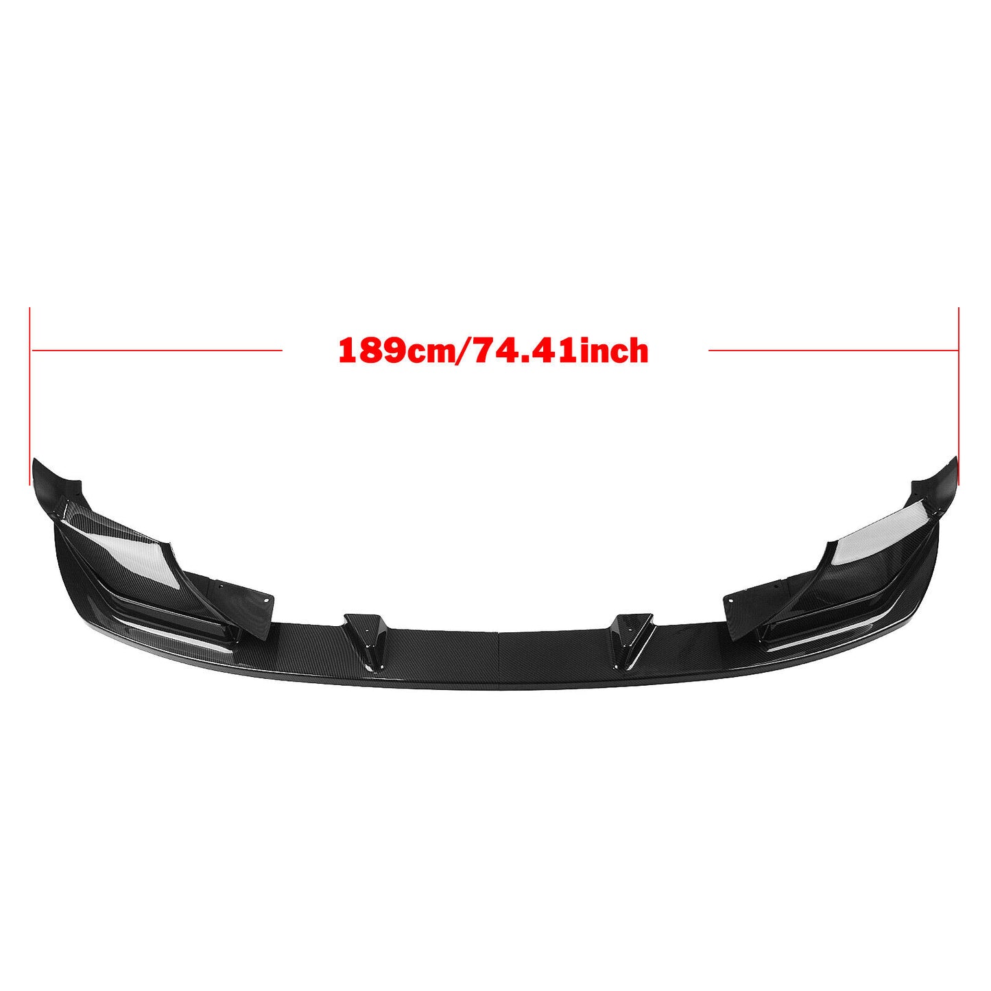 4pcs Front Bumper Spoiler Lip Kit fits BMW F90 M5 2018-2020 Carbon Fiber Look