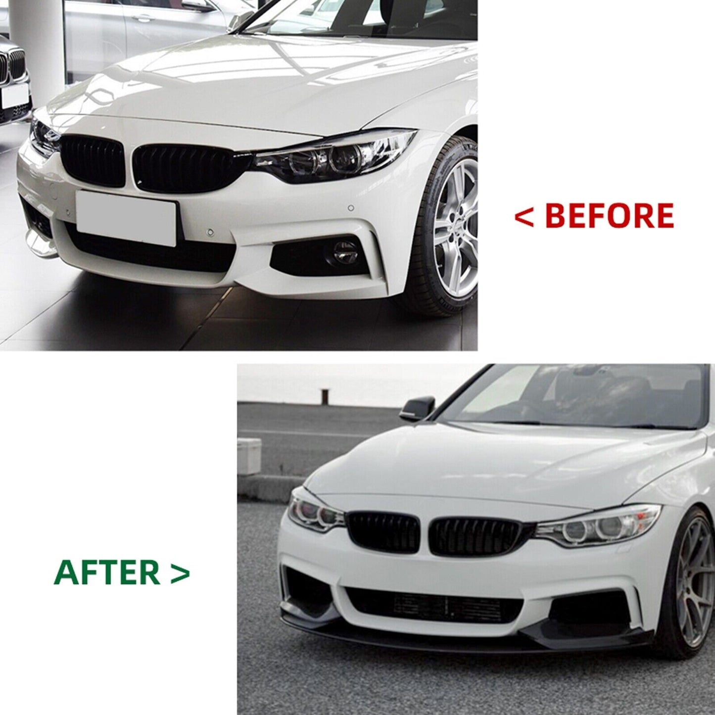 Front Bumper Spoiler Lip Splitter fits BMW 4 Series F32 F33 F36 2014-2020 M Sport