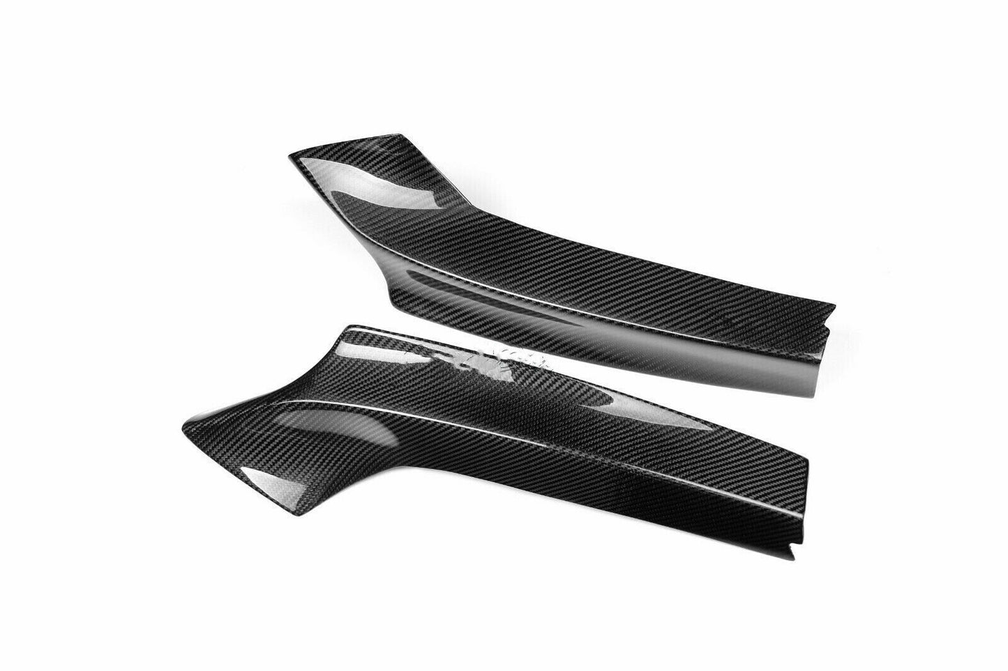 2x Front Bumper Splitter Flaps fits 2014+ BMW 2 F22 F23 M235i M240i Carbon Fiber