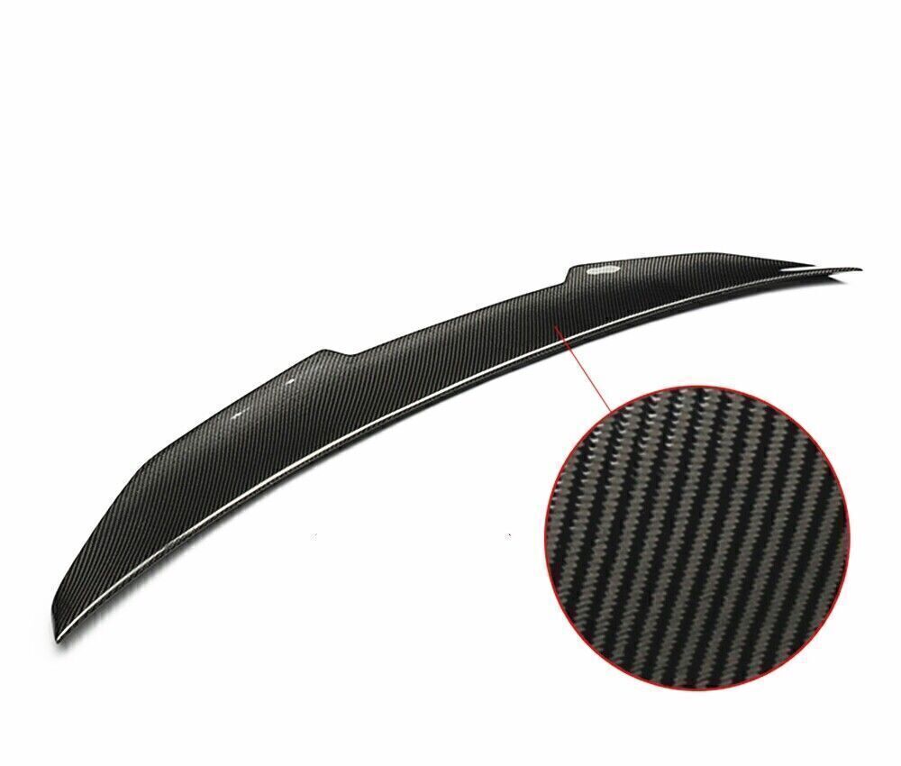 Carbon Fiber Rear Trunk Spoiler Lip fits BMW F82 M4 Coupe 2015-2020 2-Door Black