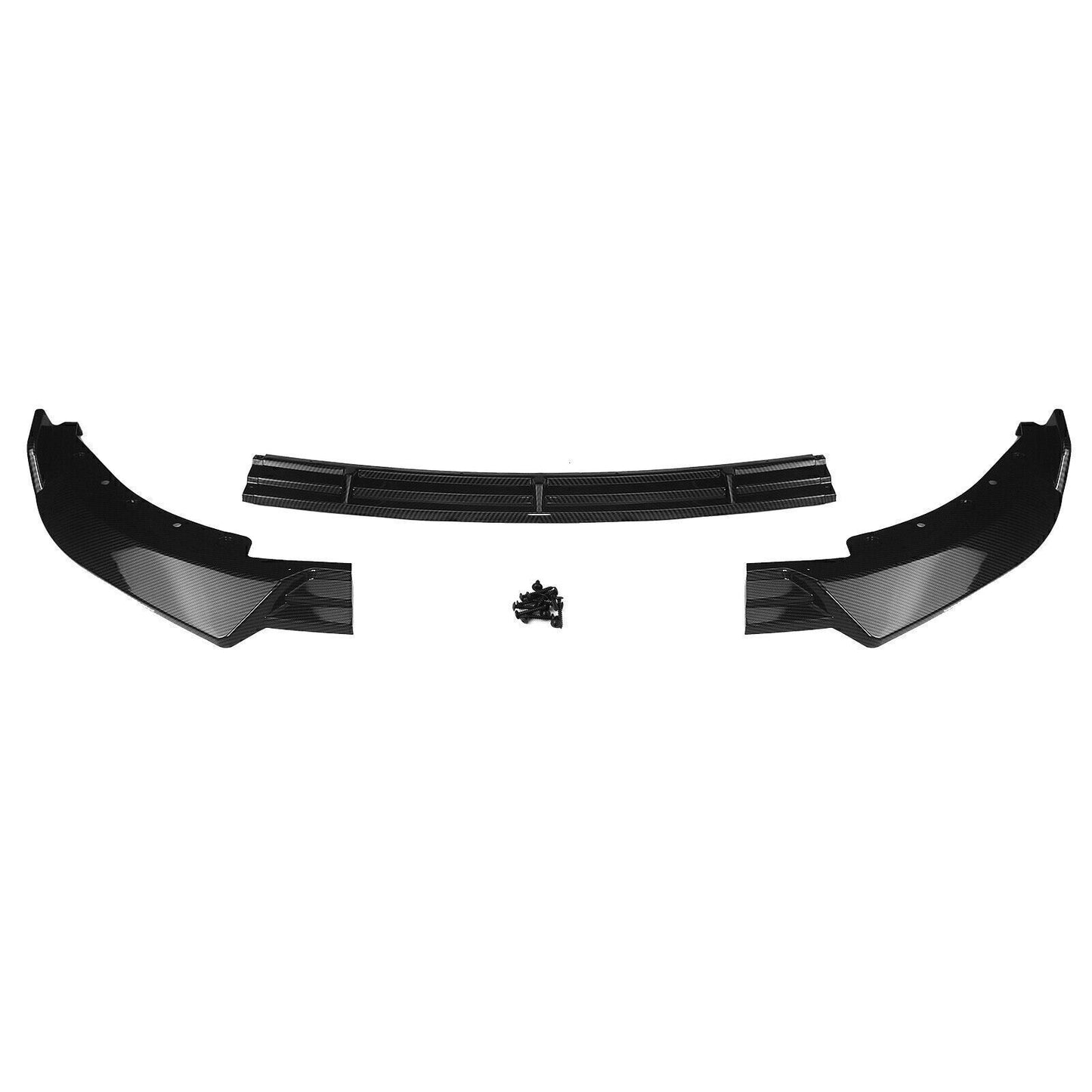 Carbon Fiber Look Black Front Bumper Spoiler Lip fits 19-21 BMW 3-Series G20/G21