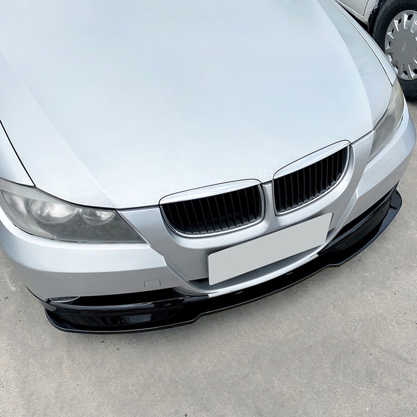 Front Bumper Spoiler Lip Side Cover fits BMW 3 Series E90 E91 2005-08 Gloss Black