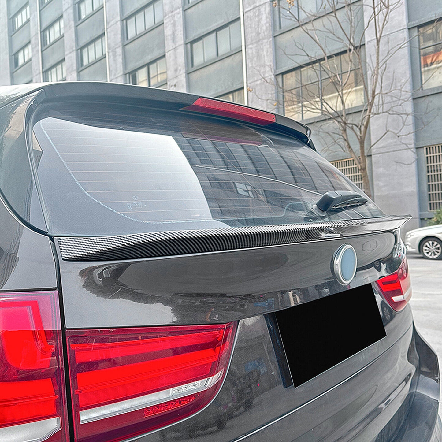 Carbon Fiber Look Rear Trunk Spoiler Lip Wing fits BMW X5 F15 M Sport 2014-2018