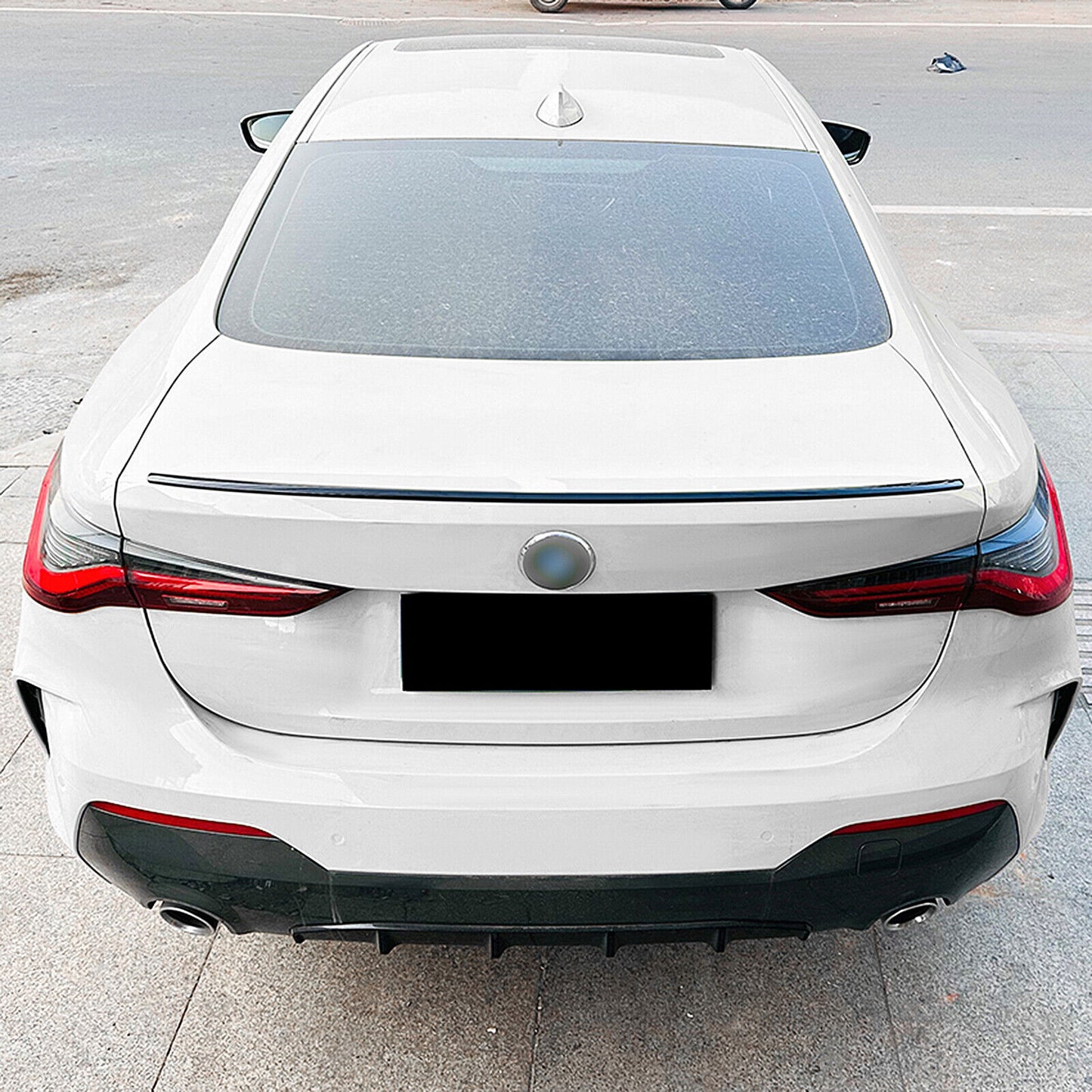 Rear Trunk Spoiler Lip Roof Wing fits BMW 4 Series G22 2020-2024 Gloss Black