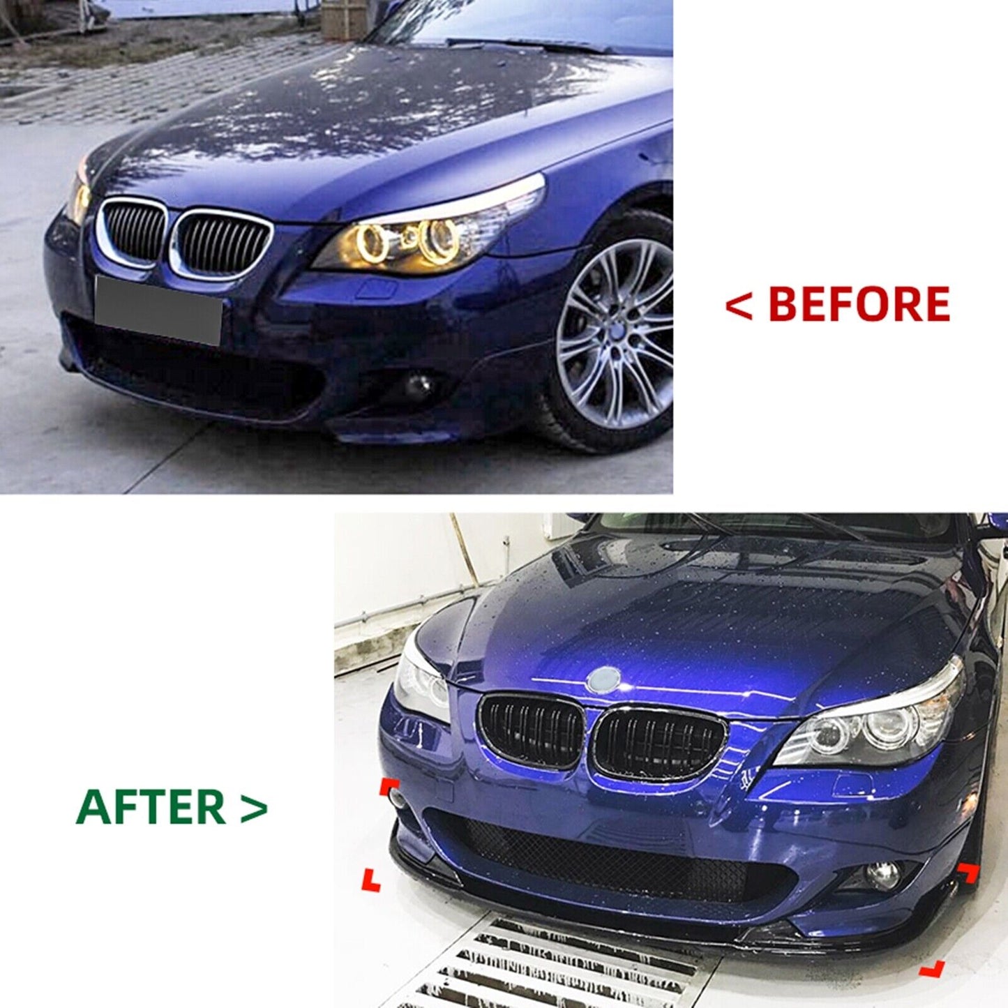 CB Look Front Lip Spoiler Bodykit fits BMW 5 Series E60 E61 M Sport 2005-2010