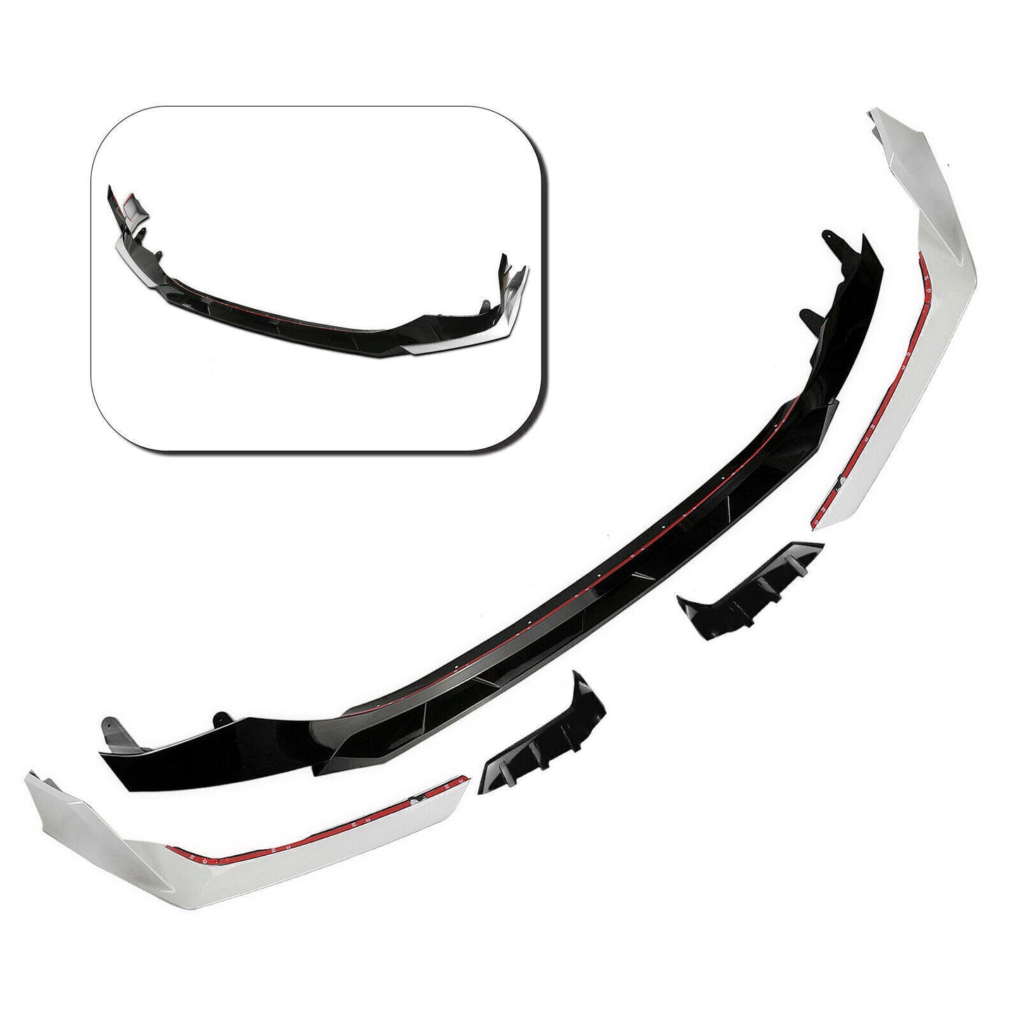 White AKASAKA Bumper Lip Splitter Kit Fit fits BMW G20/G21/G28 3 Series M Sport