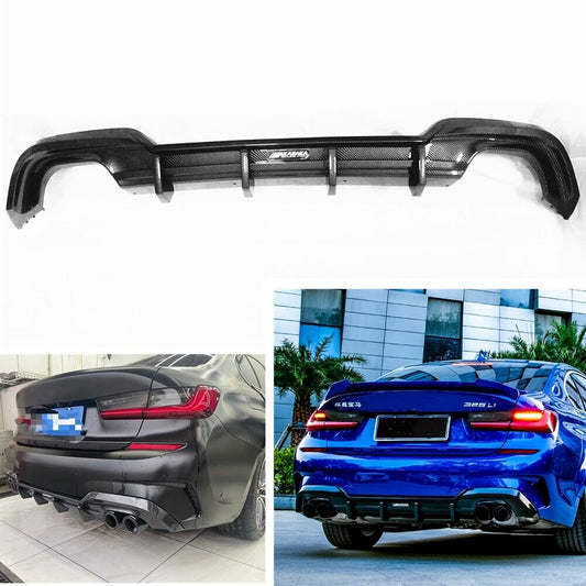 AKASAKA Black Rear Diffuser Lip Fit fits BMW M Sport Models Only 2019-2020