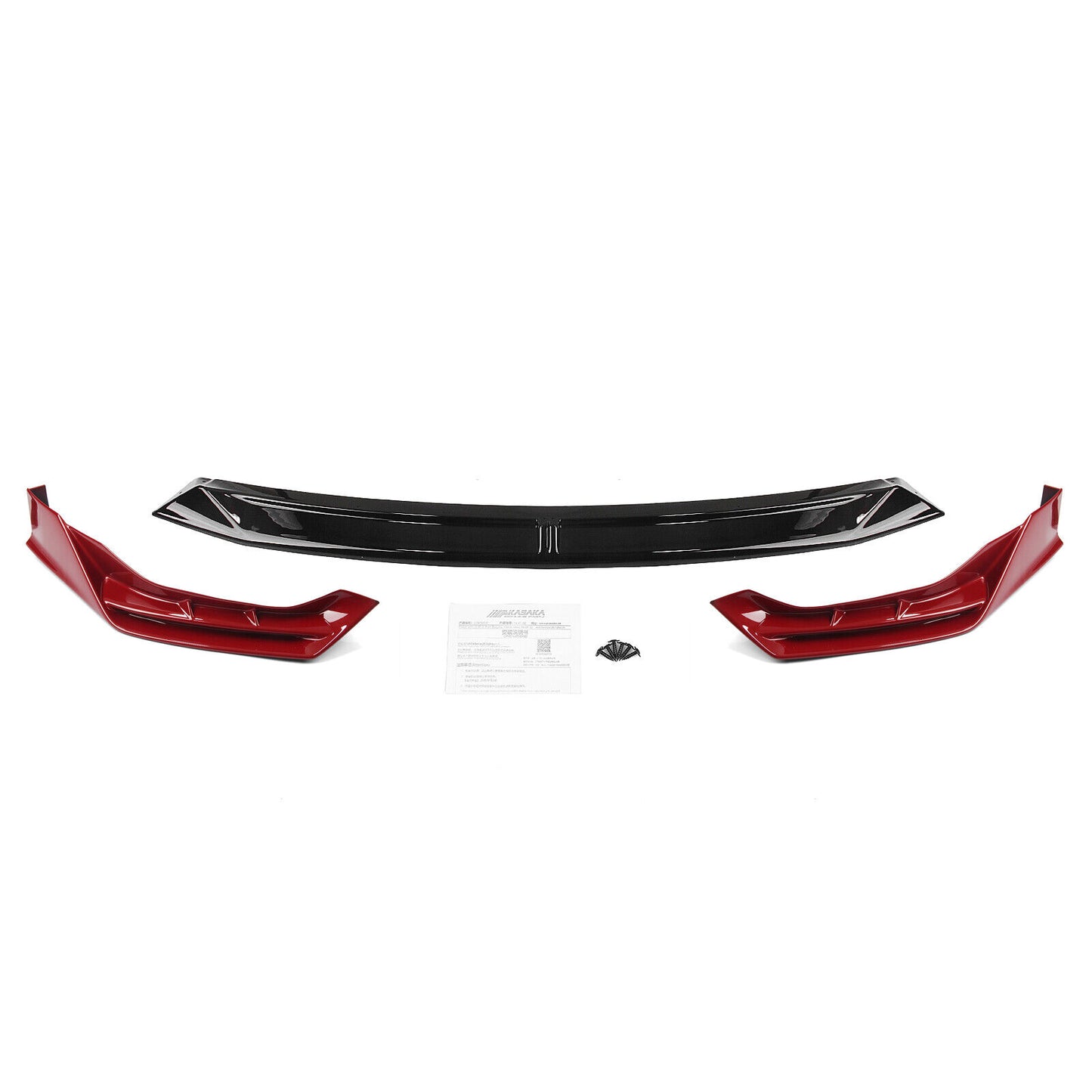 Front Bumper Spoiler Lip Kit Red fits BMW G20 LCI Sport 2023-2024 AKASAKA