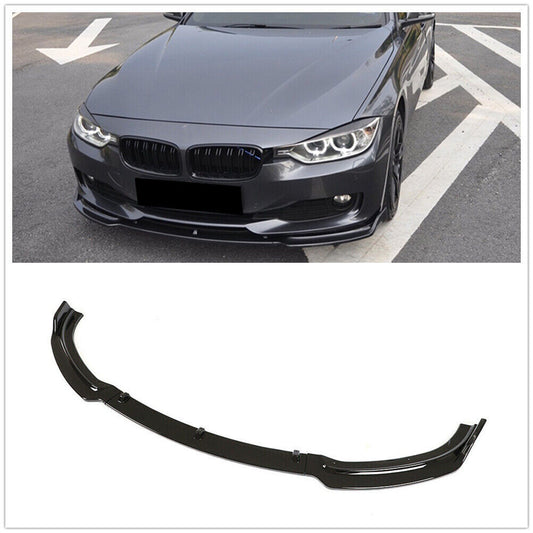 Gloss Black Front Lip Bumper Spoiler Splitter fits BMW F30 F35 320li Base 2013-18