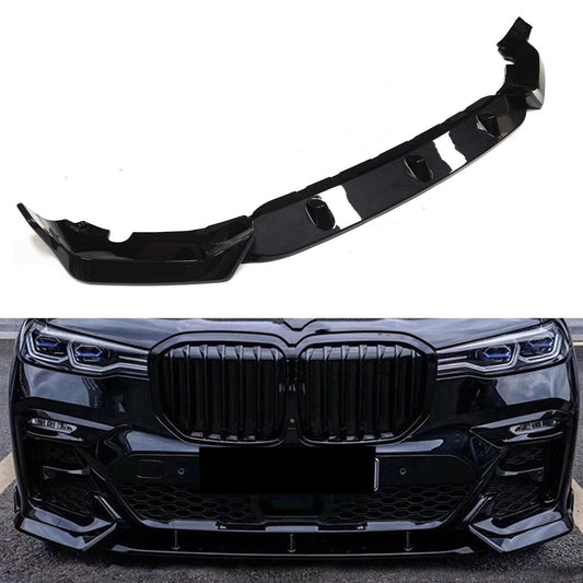 3pcs Carbon Black Front Bumper Spoiler Lip fits BMW G07 X7 M-Sport 2019-2022 NEW