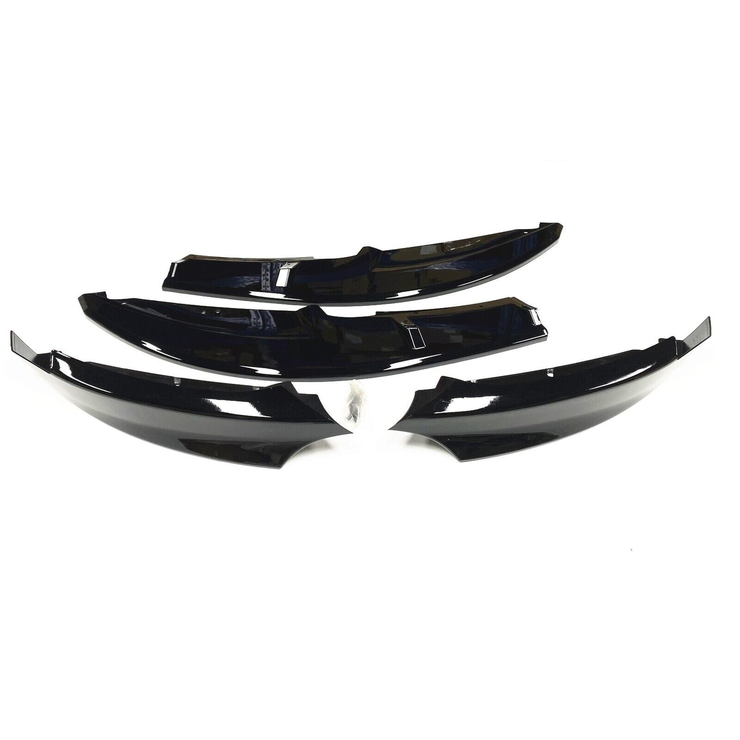 4x Gloss Black Front Bumper Splitter Lip fits BMW 1 Series E82 M Sport 2007-2013