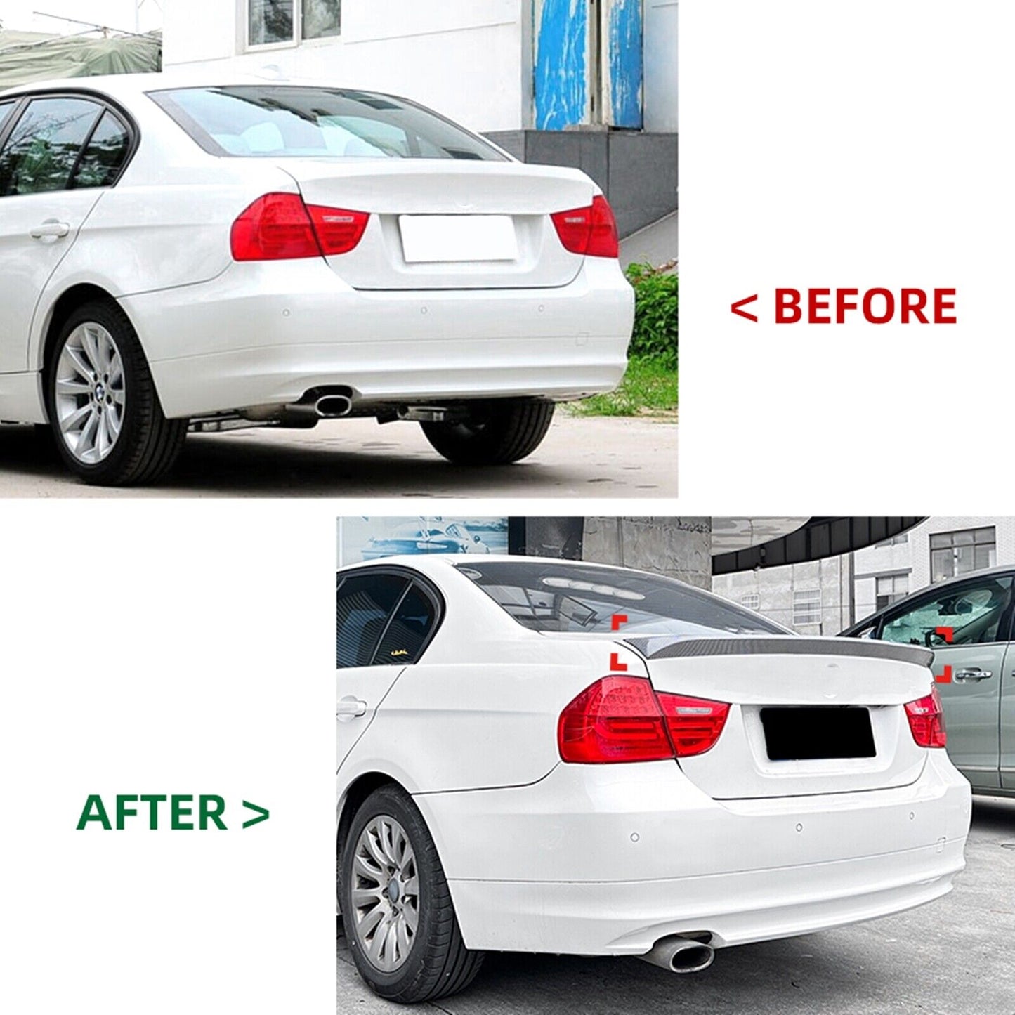 CLS Style Rear Trunk Spoiler Lip Wing fits BMW 3 Series E90 2005-2011 Gloss Black