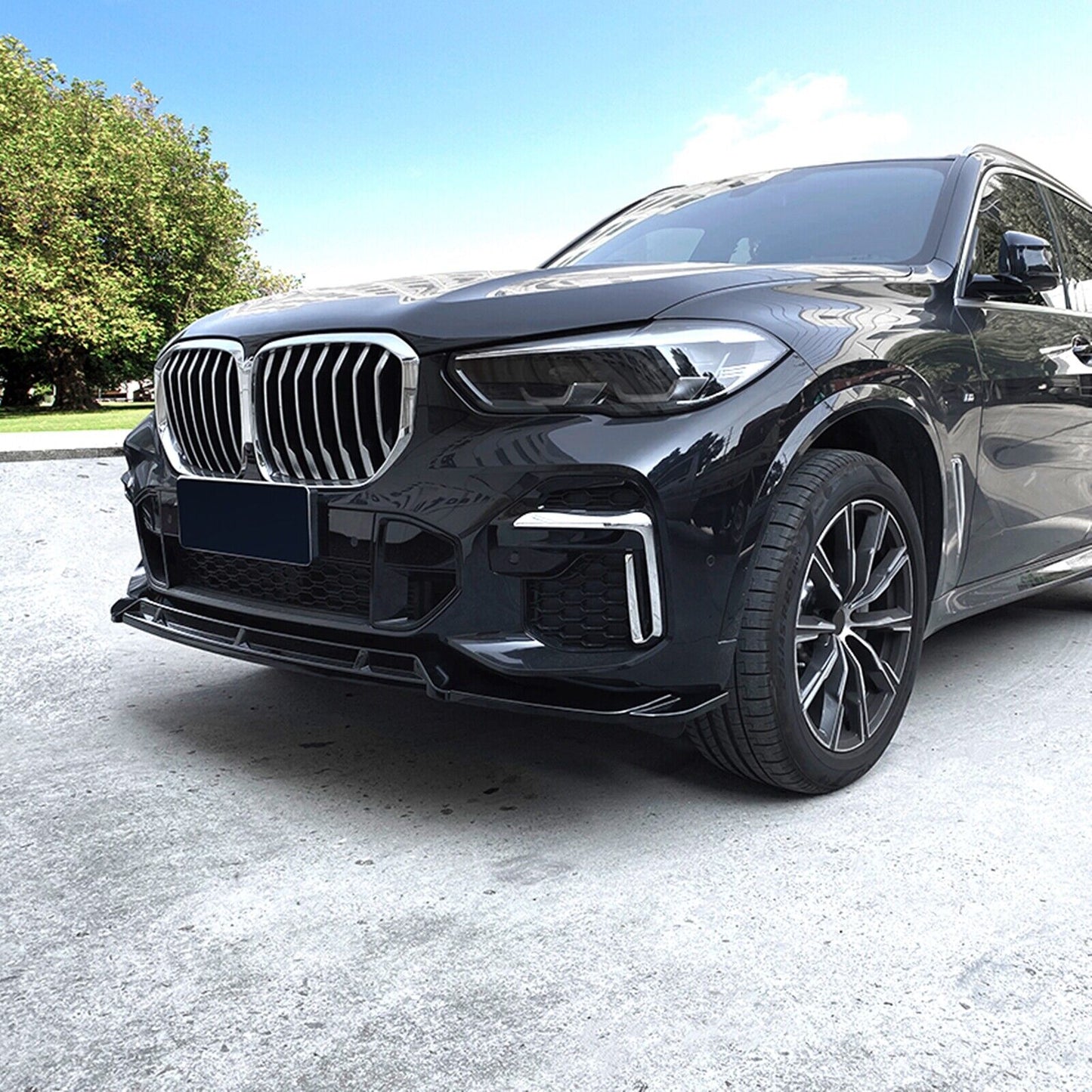 Front Bumper Spoiler Lip Kit fits BMW X5 G05 M Sport 2019-2023 Gloss Black