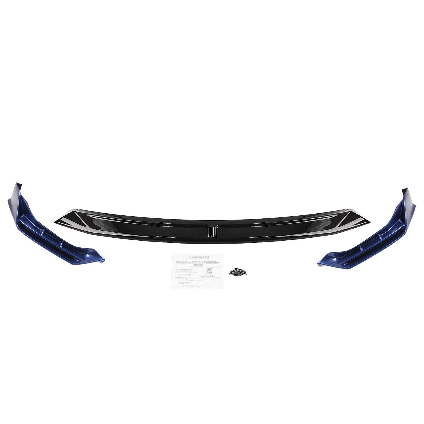 Front Bumper Spoiler Lip Kit Blue fits BMW G20 LCI Sport 2023-2024 AKASAKA