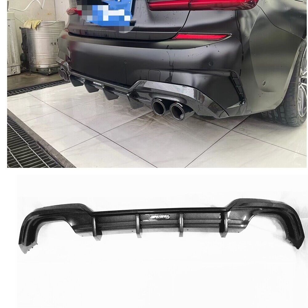 AKASAKA Black Rear Diffuser Lip Fit fits BMW M Sport Models Only 2019-2020