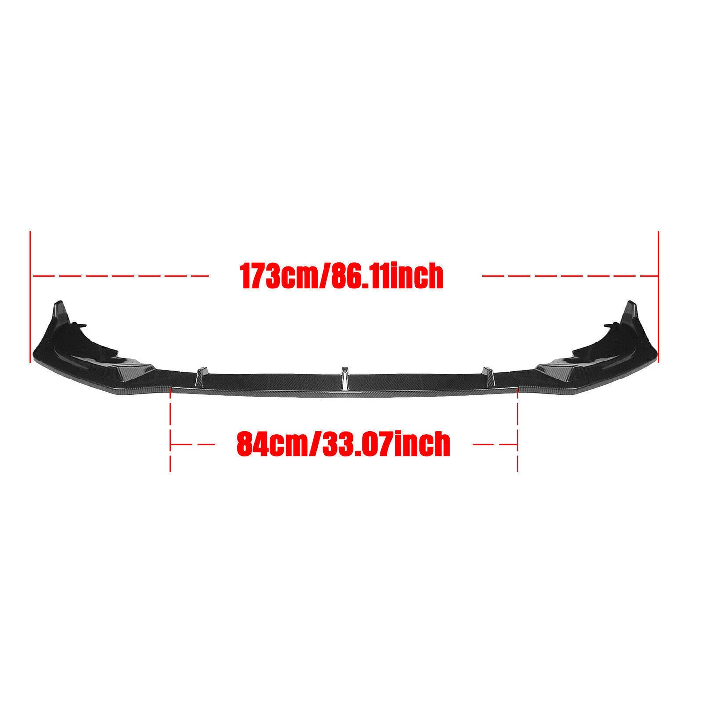 3pcs Front Bumper Spoiler Splitter fits BMW 2 Series F44 228i M235i 2020-2022