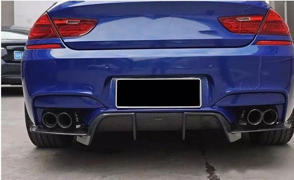 Carbon Fiber Black Rear Bumper Diffuser Glossy fits BMW F06 F12 F13 M6 2013-2018