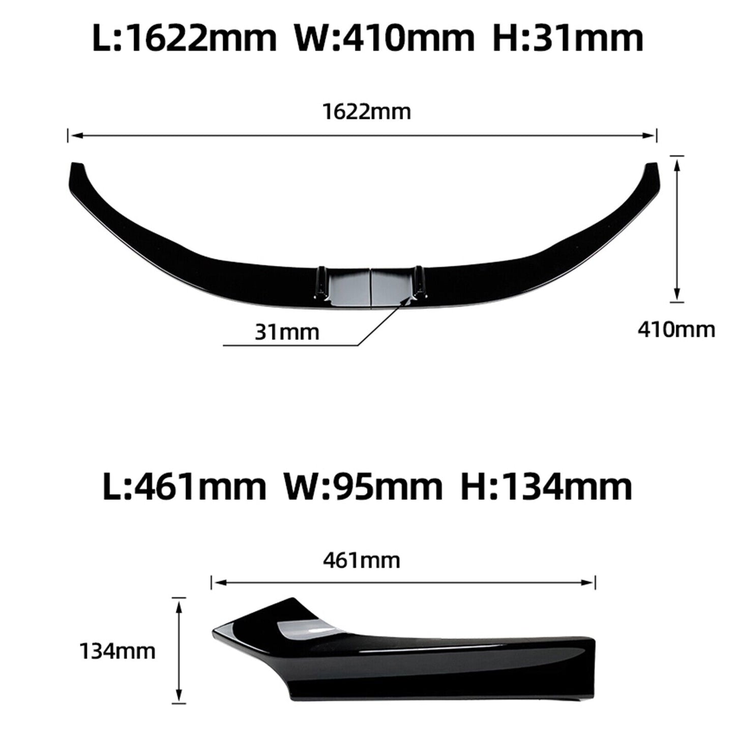 Carbon Look Front Bumper Spoiler Lip Side Cover fits BMW F22 F23 M Sport 2014-21