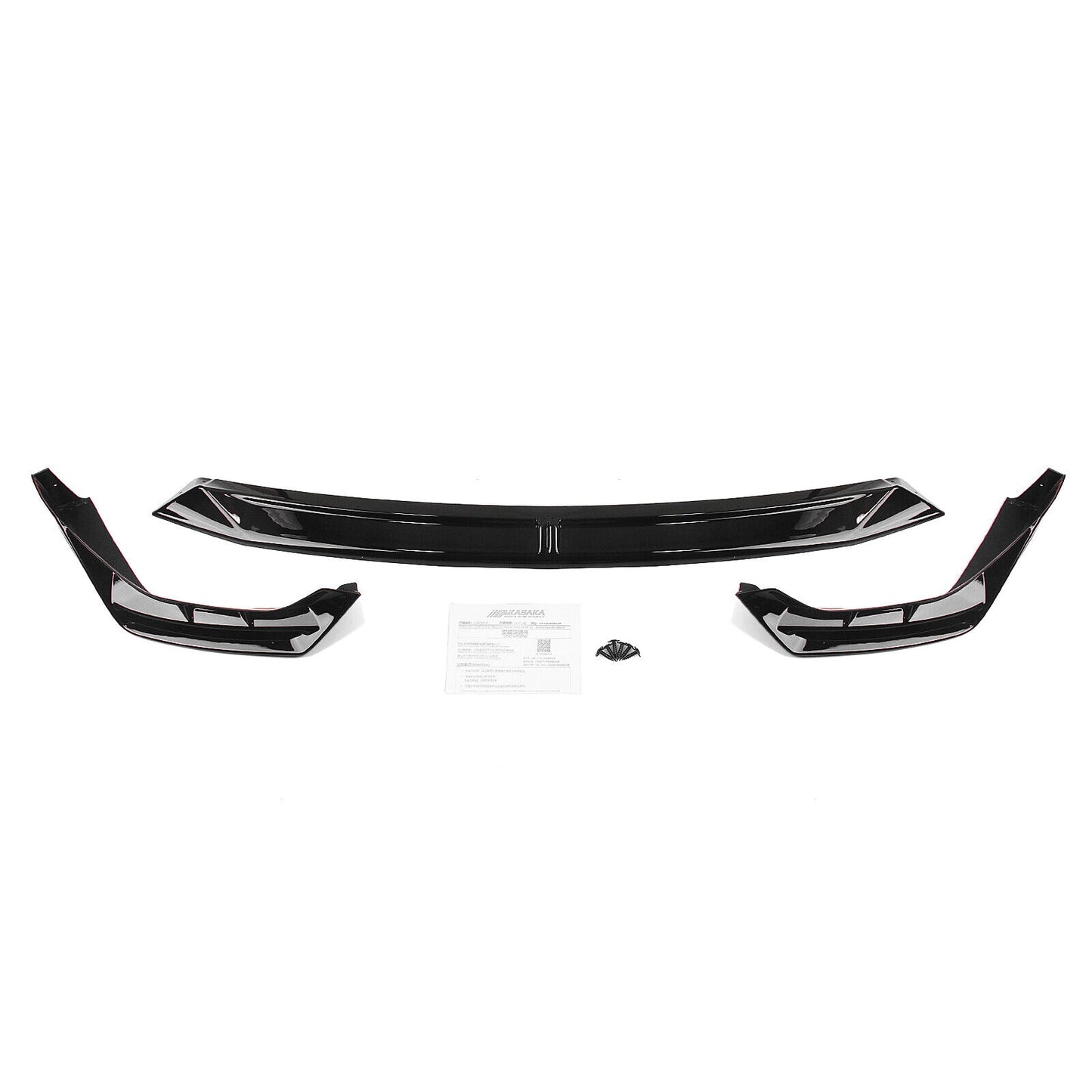 Front Bumper Spoiler Lip Kit Black fits BMW G20 LCI Sport 2023-2024 AKASAKA