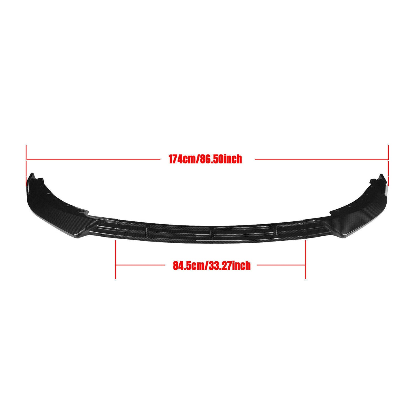 Carbon Fiber Look Black Front Bumper Spoiler Lip fits 19-21 BMW 3-Series G20/G21