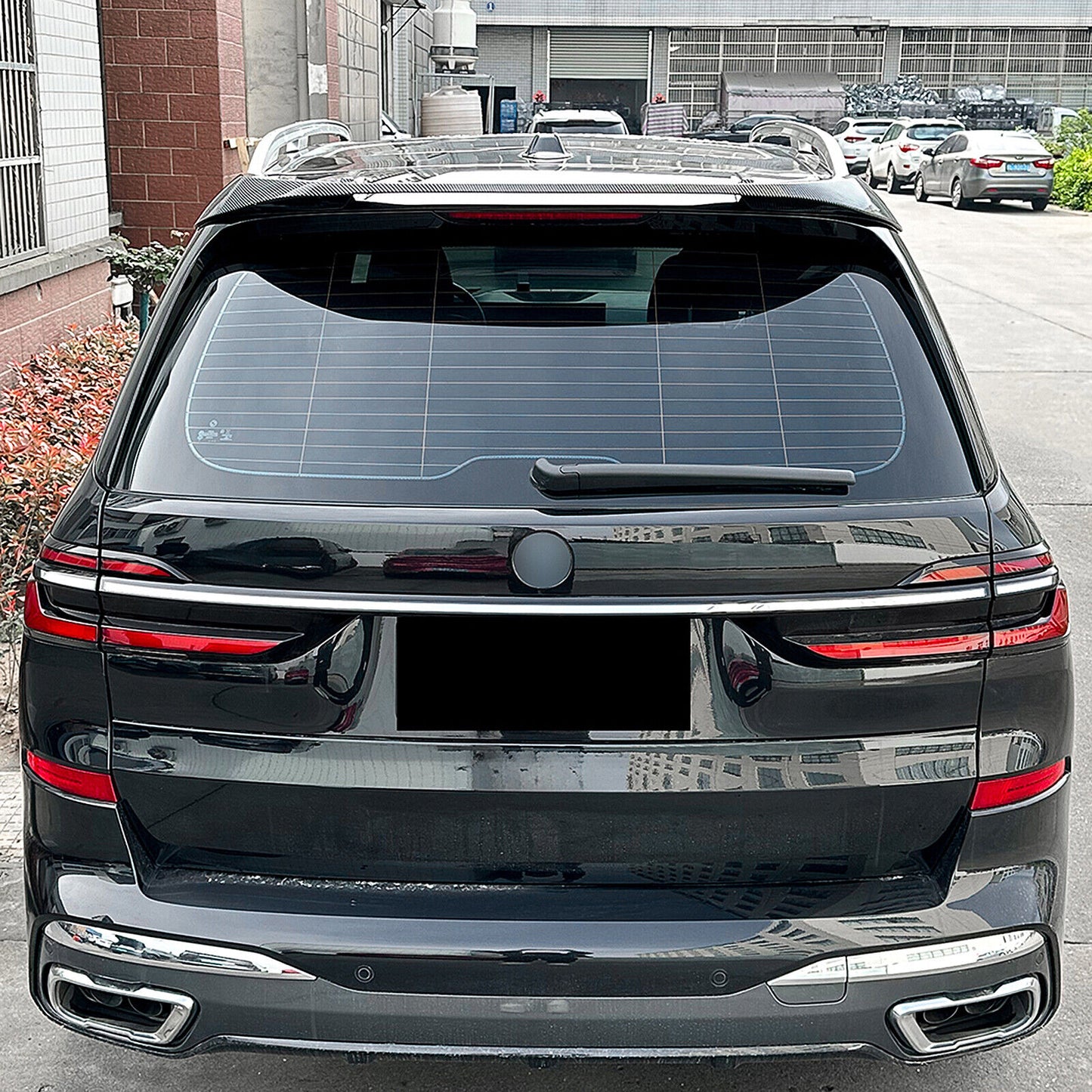 Carbon Look Rear Trunk Spoiler Wing Roof Lip Fit fits BMW X7 G07 2019-2024 2020