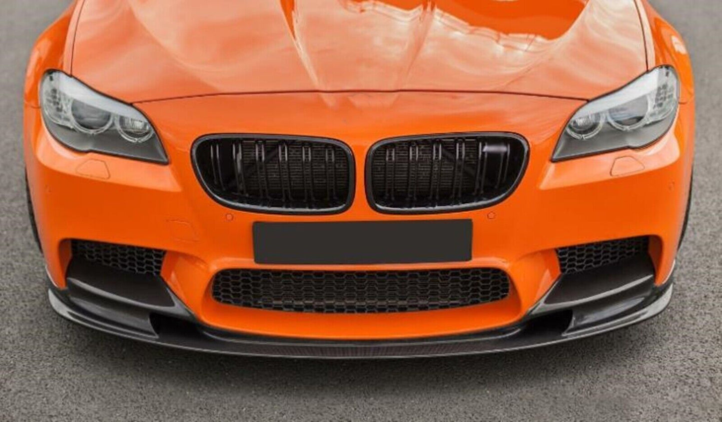 Carbon Look Front Splitter + Rear Spoiler Lip fits 2011-2016 BMW F10 5 Series