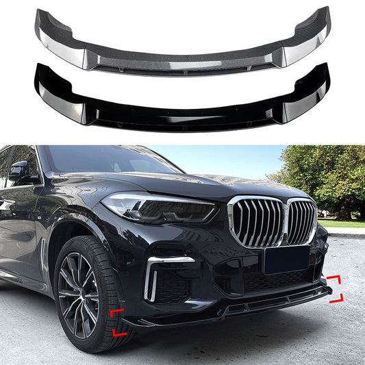 Front Bumper Spoiler Lip Kit fits BMW X5 G05 M Sport 2019-2023 Gloss Black