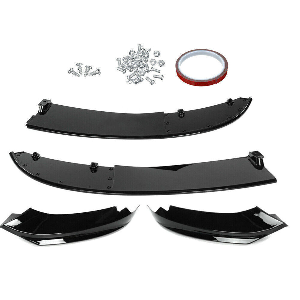 Gloss Black Front Spoiler Lip Rear Diffuser fits 2014 2015 2016-2020 BMW 4 Series