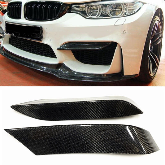 Real Carbon Front Bumper Side Splitter Trim fits BMW F80 M3 F82 F83 M4 2015-2020