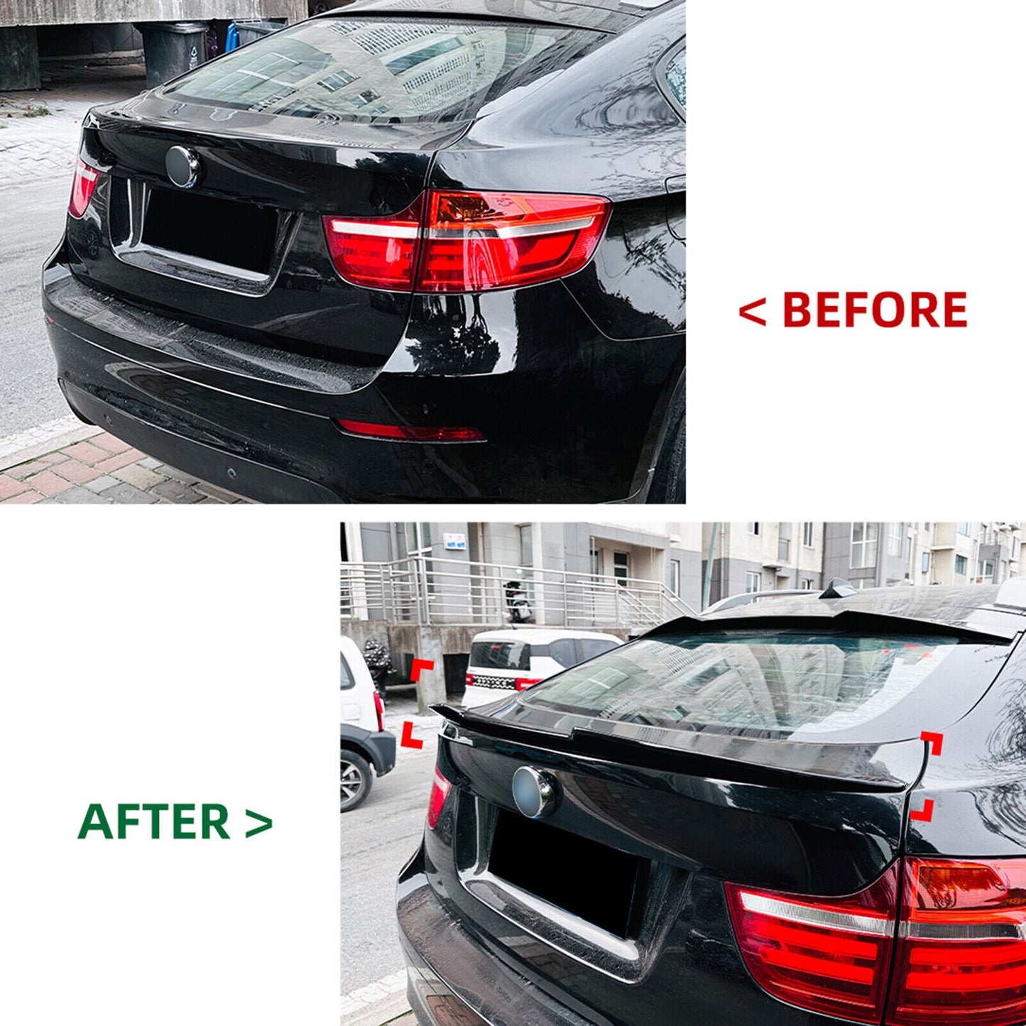 Vivid Black Rear Trunk Spoiler Lip Wing fits BMW X Series X6 E71 2008-2014 09