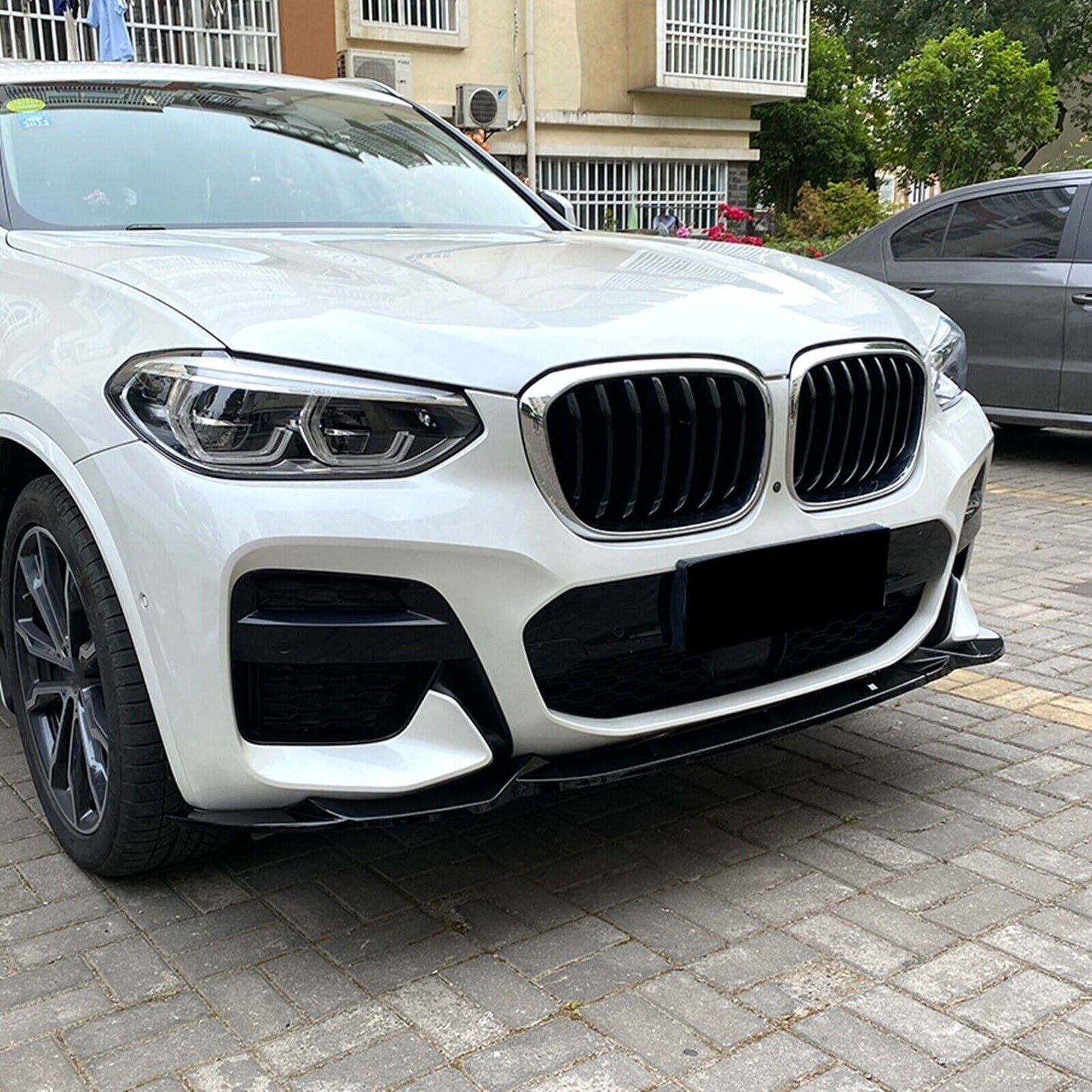 3x Front Bumper Spoiler Lip Kit fits BMW X3 G01 X4 G02 M Sport 18-21 Gloss Black