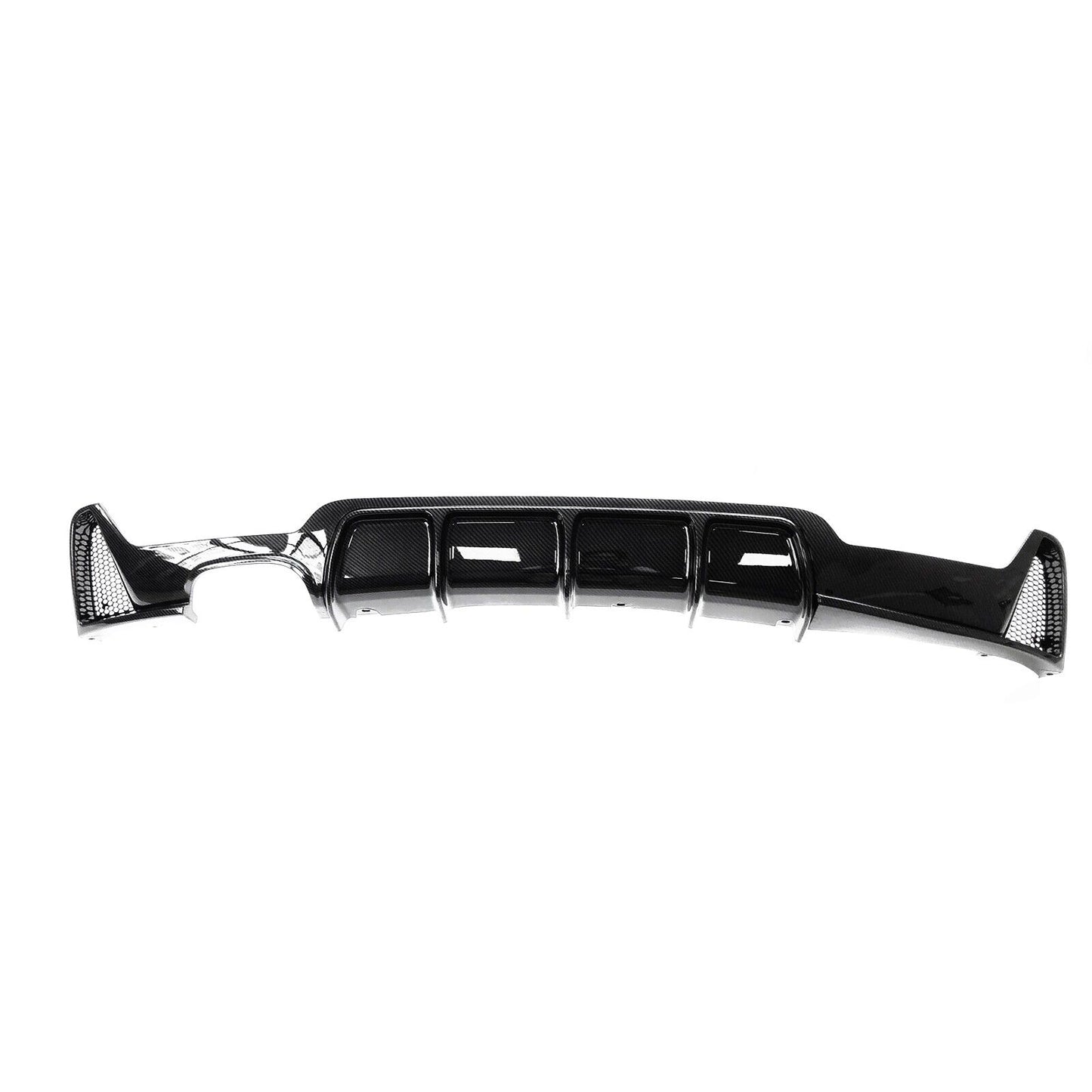 Black Carbon Fiber Rear Bumper Diffuser Twin Exhaust Pipe fits BMW 4 Series F32