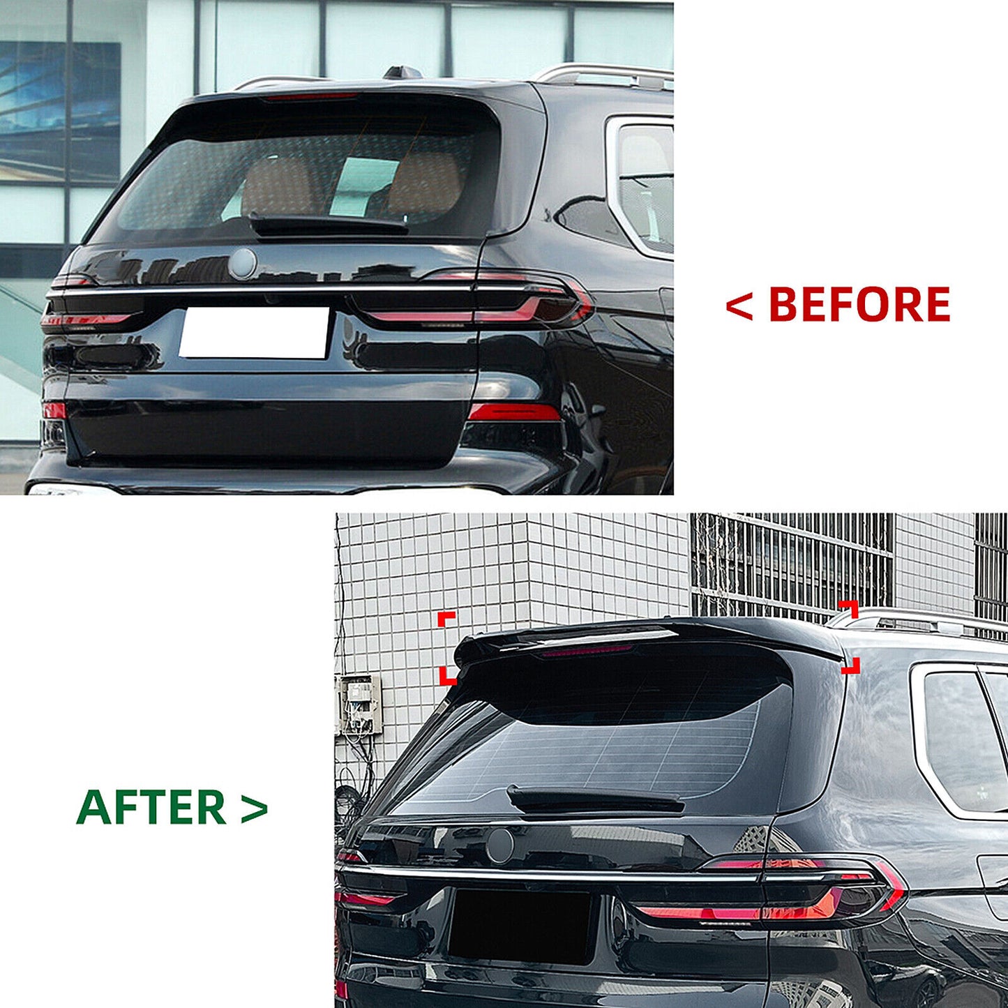 Rear Trunk Spoiler Lip Roof Wing fits BMW X7 G07 2019-2024 Gloss Black