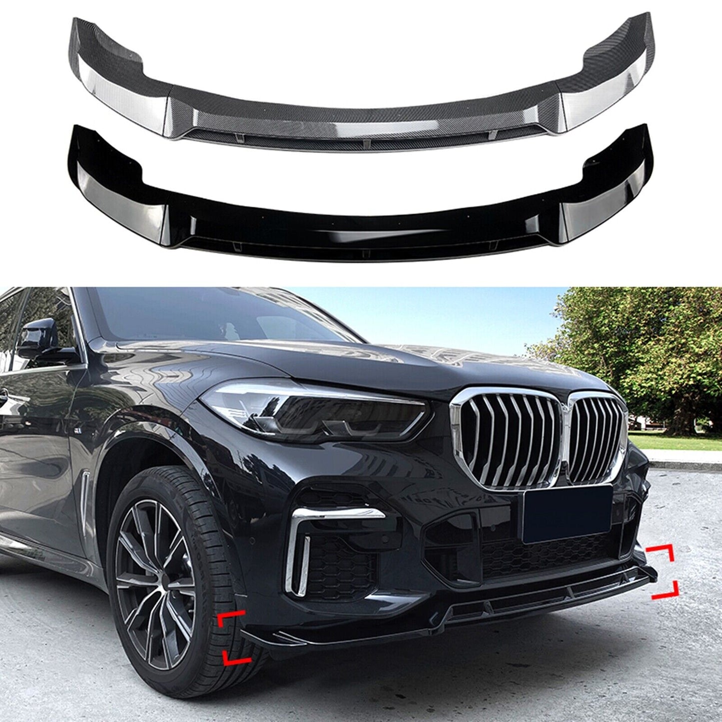 Fit fits BMW X5 G05 M Sport 2019-2023 New Front Bumper Spoiler Lip Kit CB Style