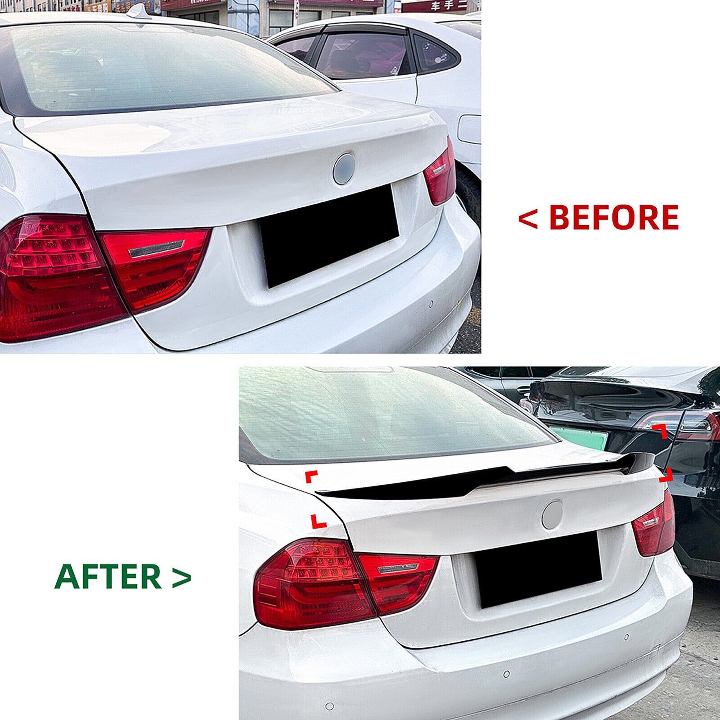 Rear Trunk Spoiler Lip Wing fits BMW 3 Series E90 M3 2005-2012 Gloss Black