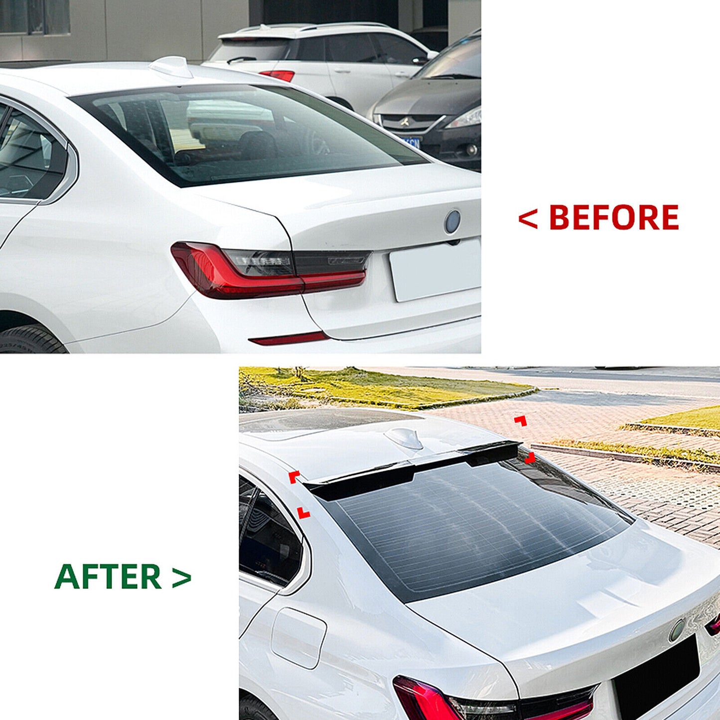 Gloss Black Rear Trunk Spoiler Lip Roof Wing fits BMW G20 320i G80 M3 2019-2024