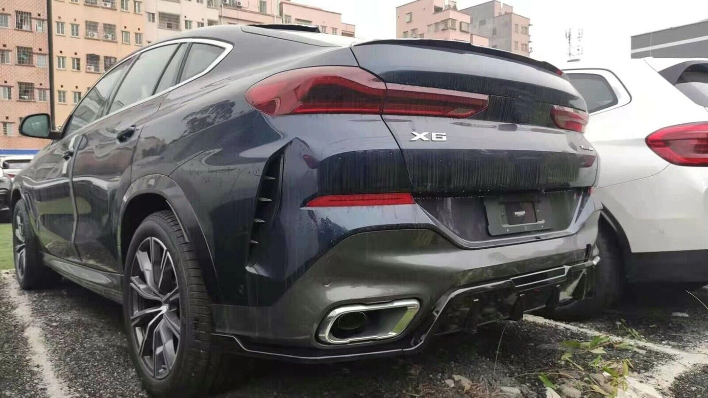 Black Rear Bumper Diffuser Lip fits 2019 2020-2023 BMW X6 G06