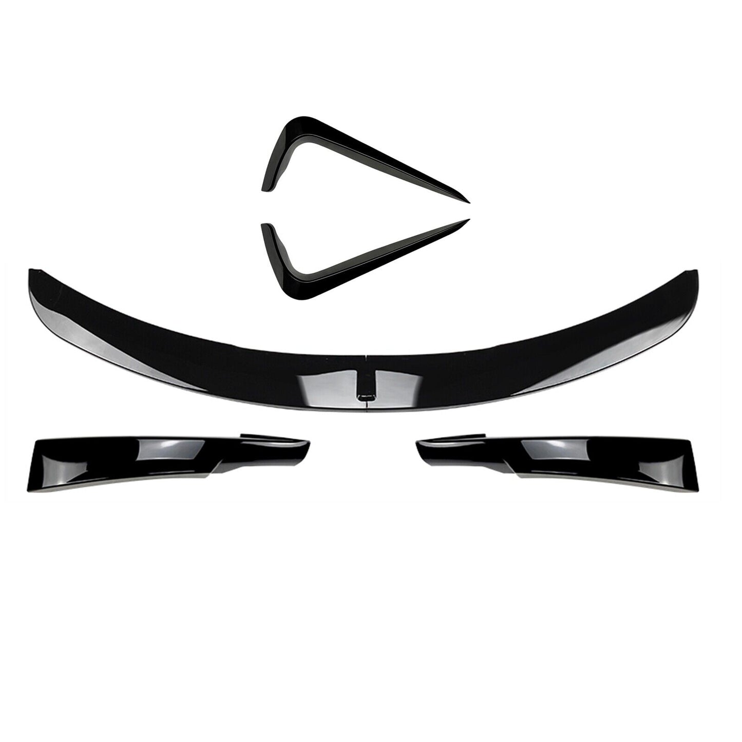 5pcs Front Bumper Spoiler Lip Side Splitter Trim fits BMW E90 E91 M Sport 09-12