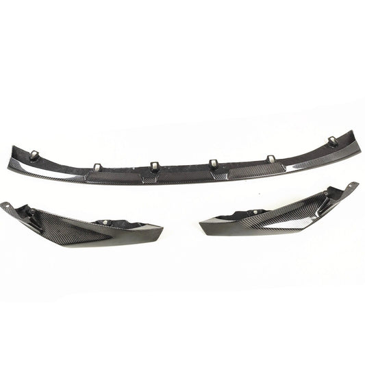 3pcs Front Bumper Spoiler Lip Kit fits BMW G80 M3 G82 M4 2021-2024 Carbon Fiber