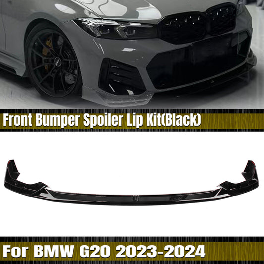 Front Bumper Spoiler Lip Kit Black fits BMW G20 LCI Sport 2023-2024 AKASAKA