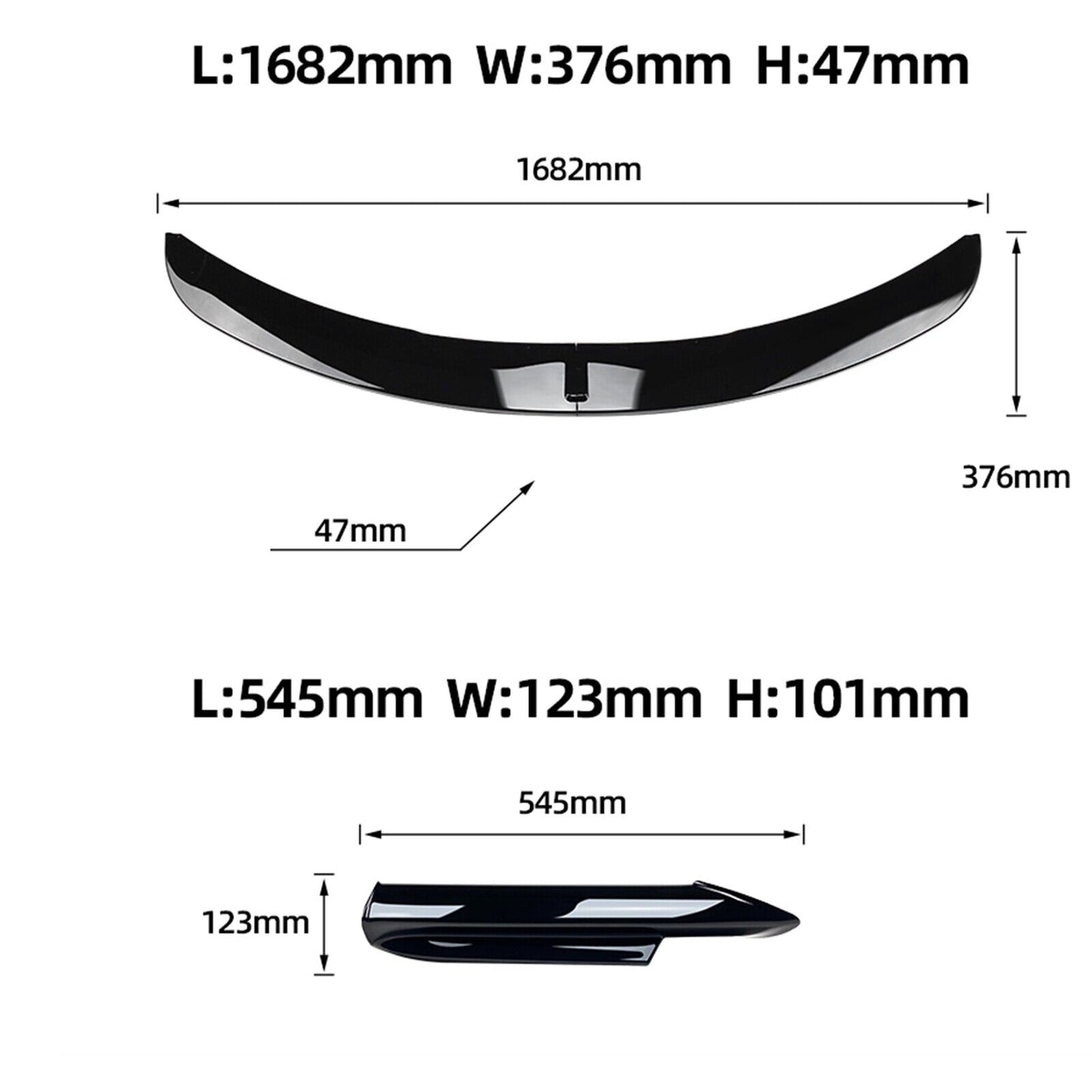 CB Look Front Bumper Spoiler Lip Side Splitter Trim fits BMW E90 E91 05-08 M-Tech